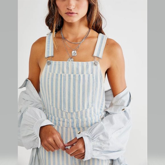 **LAST 1** Rolla's Original Overalls High Rise Straight in Sky Stripe Size 29 - Picture 4 of 12